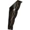 Ekena Millwork Loera Wrought Iron Bracket, (Triple center brace), Antiqued Brass 2"W x 5 1/2"D x 8"H BKTM02X05X08TLOABS - alternate 1